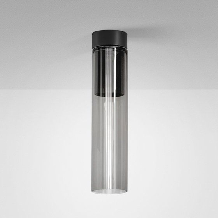 Lampa natynkowa AQForm Modern Glass Tube LED 230V SP Surface Czarny Struktura