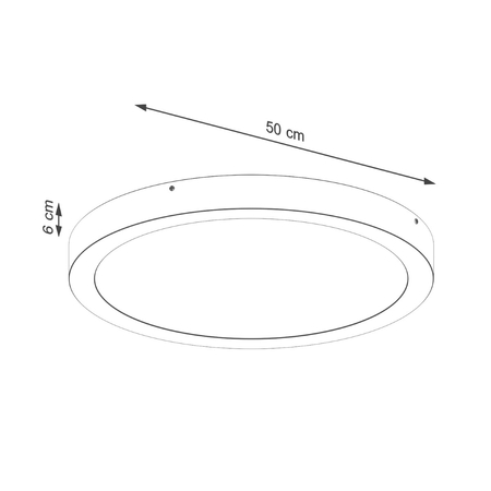 Sollux Lighting Plafon ONYX 50 czarny LED 3000K SL.1246