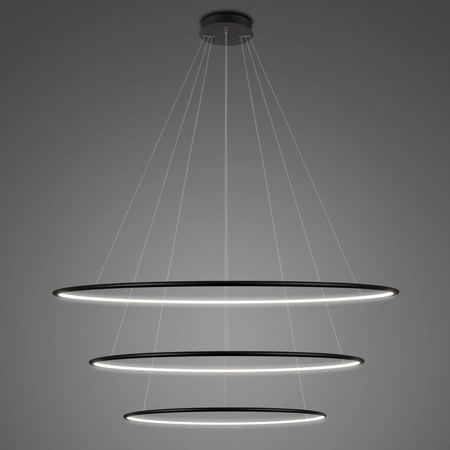 Lampa wisząca Ledowe Okręgi No.3 100cm 3k czarna Dali
