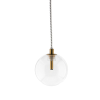 Lampa wisząca Abigali GLOBO2 G4 ⌀100mm szklana, złote elementy