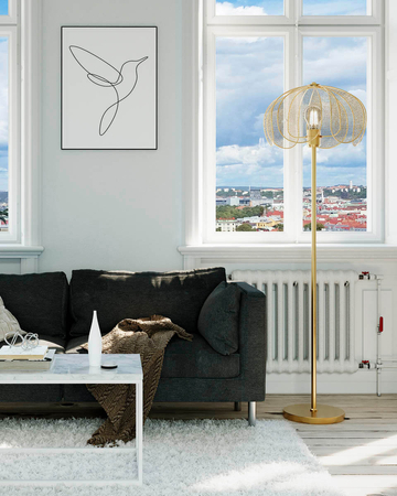 Lampa podłogowa By Rydens Daisy 4100910-6503 złoty matowy