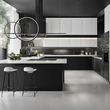 Lampa wisząca LINEA No.4  Φ60/40 cm czarna 4k  Altavola Design