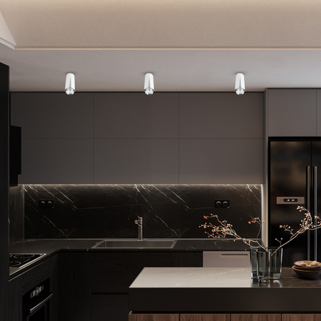 Milagro Flower Chrome Downlight 1xGU10 Biały ML0270 BIAŁY + CHROM