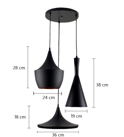 Lampa wisząca Abigali Round 3 ⌀60 cm