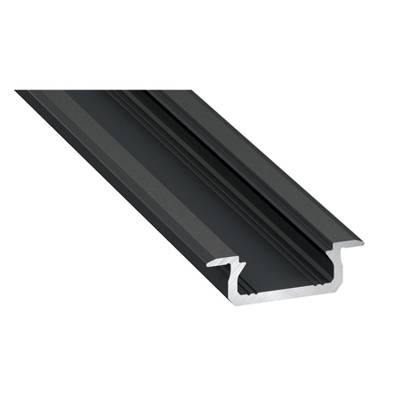 Eko-Light PROFIL ALUMINIOWY CZARNY TYP D 1m + KLOSZ MLECZNY EKPR6398