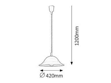 Lampa wisząca Rabalux Alabastro 3904 białe szkło alabastrowe