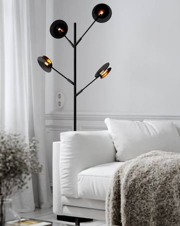 Lampa podłogowa By Rydens Turno 4100960-4002 matowy czarny