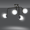 Lampa sufitowa KALF 4B BLACK Emibig 1030/4B biały/czarny