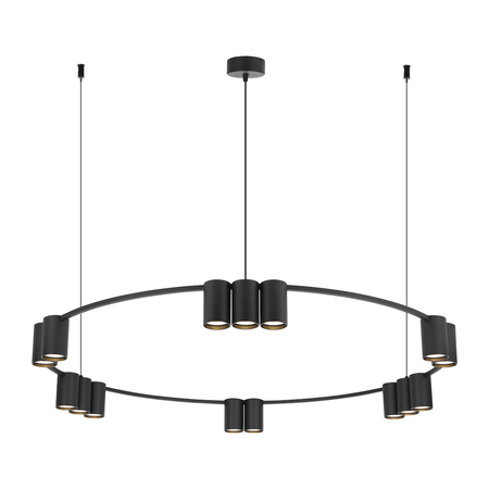 Milagro Lampa wisząca (koło) GENESIS BLACK 15xGU10 ML0376 CZARNY