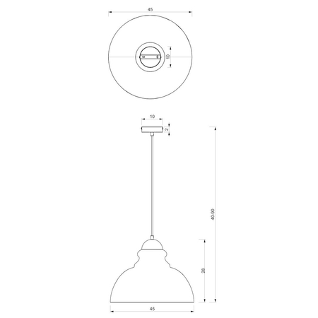 Milagro Lampa wisząca CORIN GREEN 1xE27 MLP7983 ZIELEŃ / BIEL