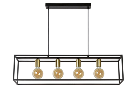 Lampa wisząca Lucide RUBEN 00424/04/30 czarny/złoty