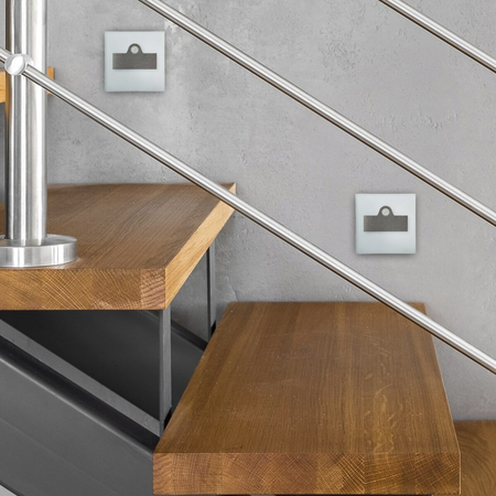 Eko-Light Oprawa schodowa LUMI Barwa Zimma 6500K 12V z czujnikiem ruchu EKS3058 BIAŁY / SREBRNY