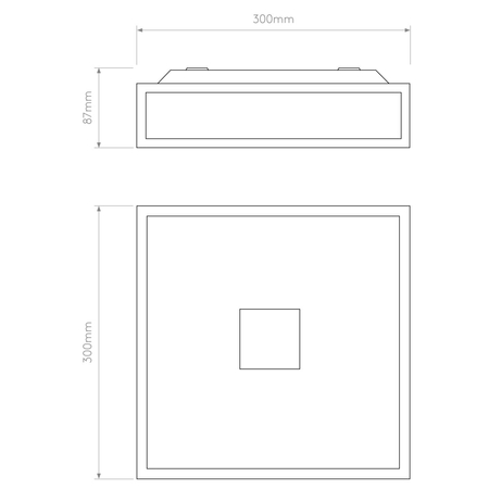 Lampa sufitowa Astro Mashiko Classic 300 Square 1121079 Brązowy