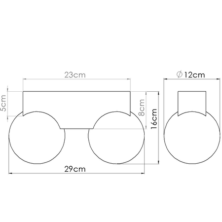 Sollux Lighting Plafon BULBO 2 naturalne drewno SL.1683