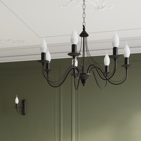 Sollux Lighting Żyrandol MINERWA 5 czarny SL.0218