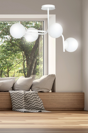 Lampa sufitowa KALF 4A WHITE Emibig 1031/4A biały