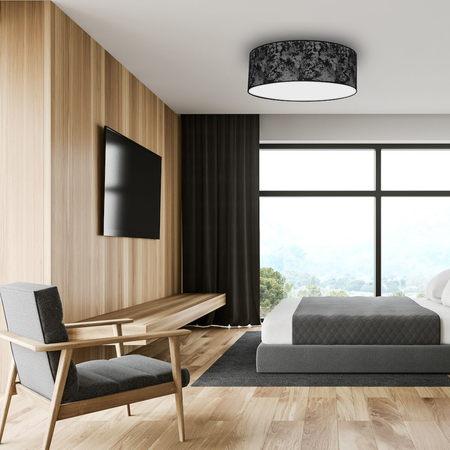 Milagro Lampa Sufitowa SATINO SILVER 3xE27 Ø50cm MLP7329 CZARNY