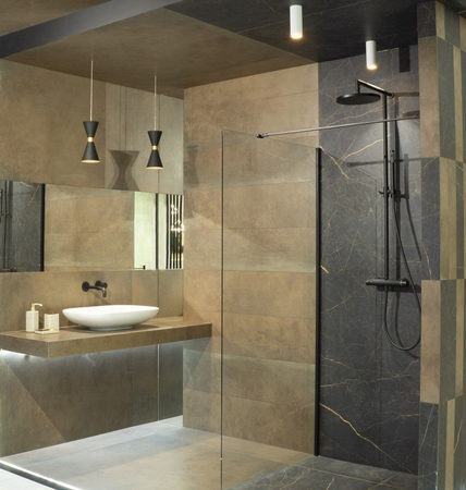 Lampa wisząca Maxlight CORNET P0330 czarny/złoty