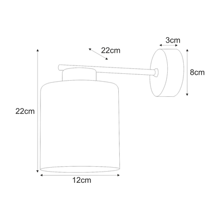 Kinkiet Kaja LUNA K-5528 czarny, grafitowy, srebrny