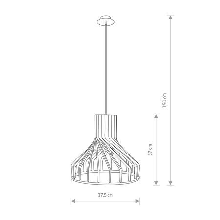 Lampa wisząca BIO Nowodvorski 6333 drewniany