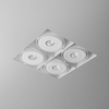 Lampa wpuszczana AQForm Squares 111 x 4 Sq Qrled Trimless Recessed Biały Struktura