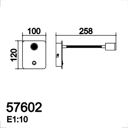 Lampa ścienna READER FLEX chrom matowy LED 3W 3000K