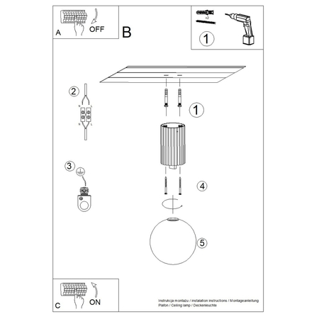 Sollux Lighting Plafon HALO mocca IP44 SL.1733