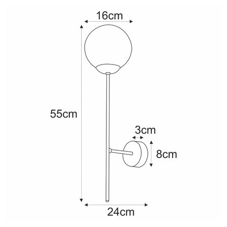 Kinkiet Kaja LUMIA K-5406 biały, złoty