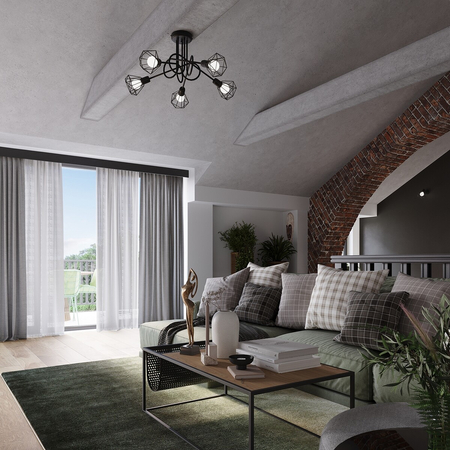 Sollux Lighting Żyrandol ARTEMIS 3S czarny SL.1109