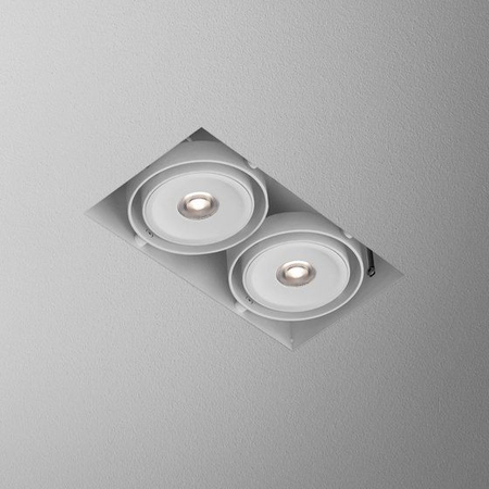 Lampa wpuszczana AQForm Squares 70 x 2 Qrled Lens 230V Trimless Recessed Biały Struktura