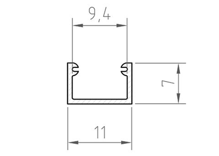 Profil LED Greenie P4-2 2M czarny lakierowany
