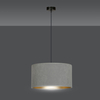 Lampa wisząca HILDE 1 BL GRAY Emibig 1050/1 czarny/chrom