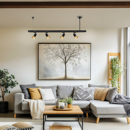 Milagro Zawiesie Zasilające Prowadnica Track Czarny 3-Obwodowy ML1193 CZARNY