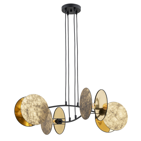 Lampa wisząca MOTIF 4 Emibig 1326/4 czarny/złoty