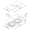 Lampa wpuszczana AQForm Squares 111 x 2 Trimless 230V Recessed Biały Struktura