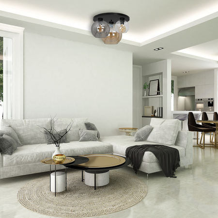 Milagro Lampa sufitowa SOFIA MIX 3xE27 MLP6589 CZARNY