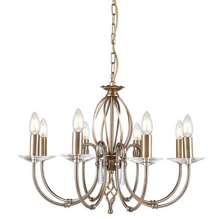 Żyrandol Elstead Lighting Aegean mosiądz AG8-AGED-BRASS