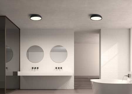 Lampa sufitowa łazienkowa TOKIO czarny mat LED 36W CCT 3000-3500-4000K IP44