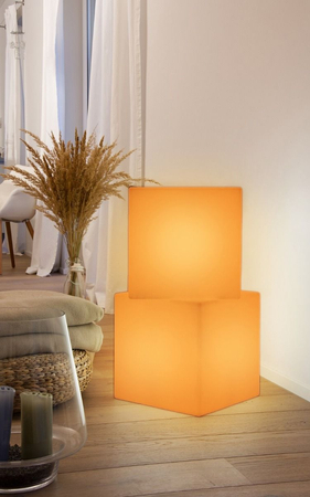 Kostka LED Lampa zewnętrzna ogrodowa 2700K RGB 33cm 32445L biały