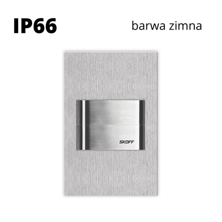 Oprawa schodowa led Skoff Duo Tango Short Szlif Biała zimna IP66