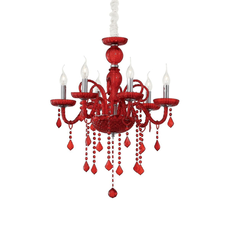 Żyrandol Ideal Lux 027418 Giudecca SP6 Rosso