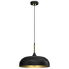 Milagro Lampa wisząca LINCOLN BLACK/GOLD 1xE27 35cm MLP8030 CZARNY / ZŁOTY