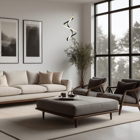 Milagro Lampa wisząca COLIA 19W LED ML1181 CZARNY + ZŁOTY