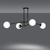 Lampa sufitowa HALLDOR 4 BLACK Emibig 1024/4 biały/czarny