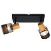 Spot Italux SPL-90110-2 Czarny, drewno, tkanina