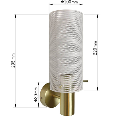 Kinkiet Tirana 1xE27 biały LP-945/1W WH