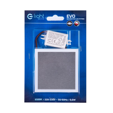 Eko-Light Oprawa schodowa EVO Barwa Zimna 6500K EKS0958 BIAŁY / SREBRNY