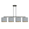 Lampa wisząca HILDE 4 BL GRAY Emibig 1050/4 czarny/chrom
