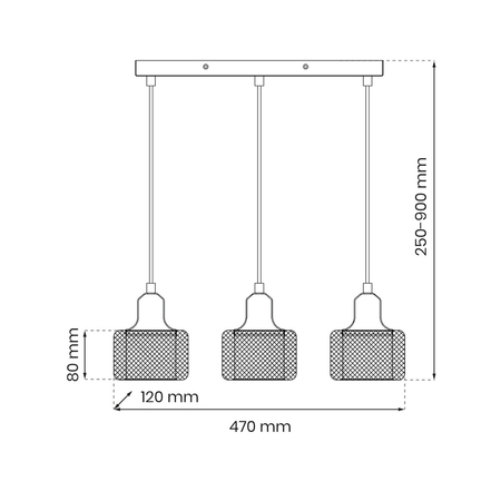 Milagro Lampa wisząca LUMI 3xG9 ML9748 CZARNY + ZŁOTY