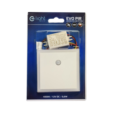 Eko-Light Oprawa schodowa Evo Barwa Neutralna 4000K 12V z czujnikiem ruchu Biały EKS7073 BIAŁY